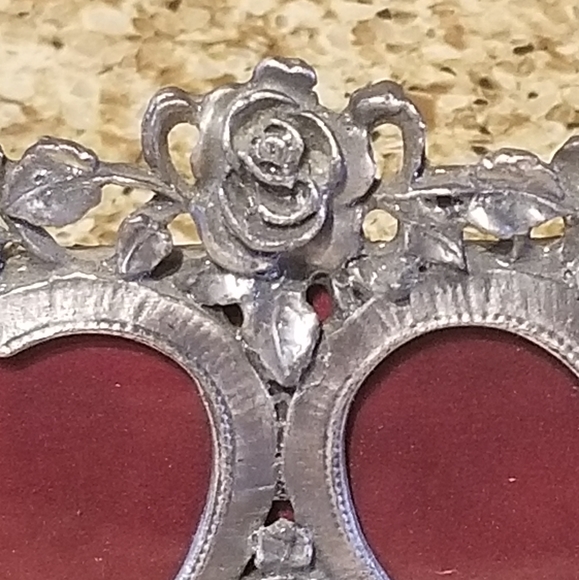 Valentine's Double HEART PEWTER Picture FRAME - Picture 12 of 16